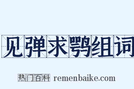 见弹求鹗组词是什么意思的图片